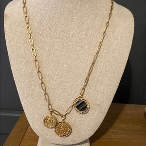 Long coin necklace